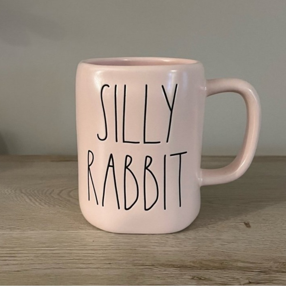 Rae Dunn Silly Rabbit Pink Mug